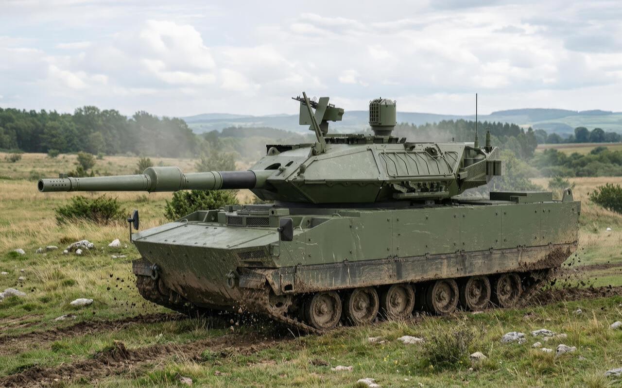 The photo shows the FNSS Karpat medium tank equipped with Leonardo's HITFACT MKII 120 mm turret. (Photo via FNSS/Handout)