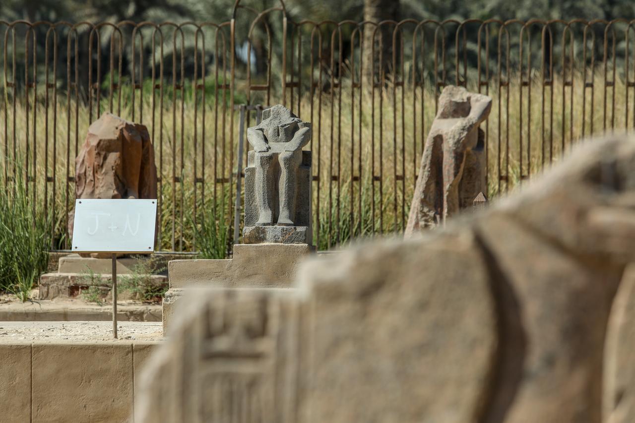 A view of the artifacts on display at the Mit Rahina open-air museum that hosts some of the most prominent evidence of the Pharaonic era, including the statue of Ramses II, as well as ancient temples and dozens of rare artifacts in Cairo, Egypt, June 17, 2026. (AA Photo)