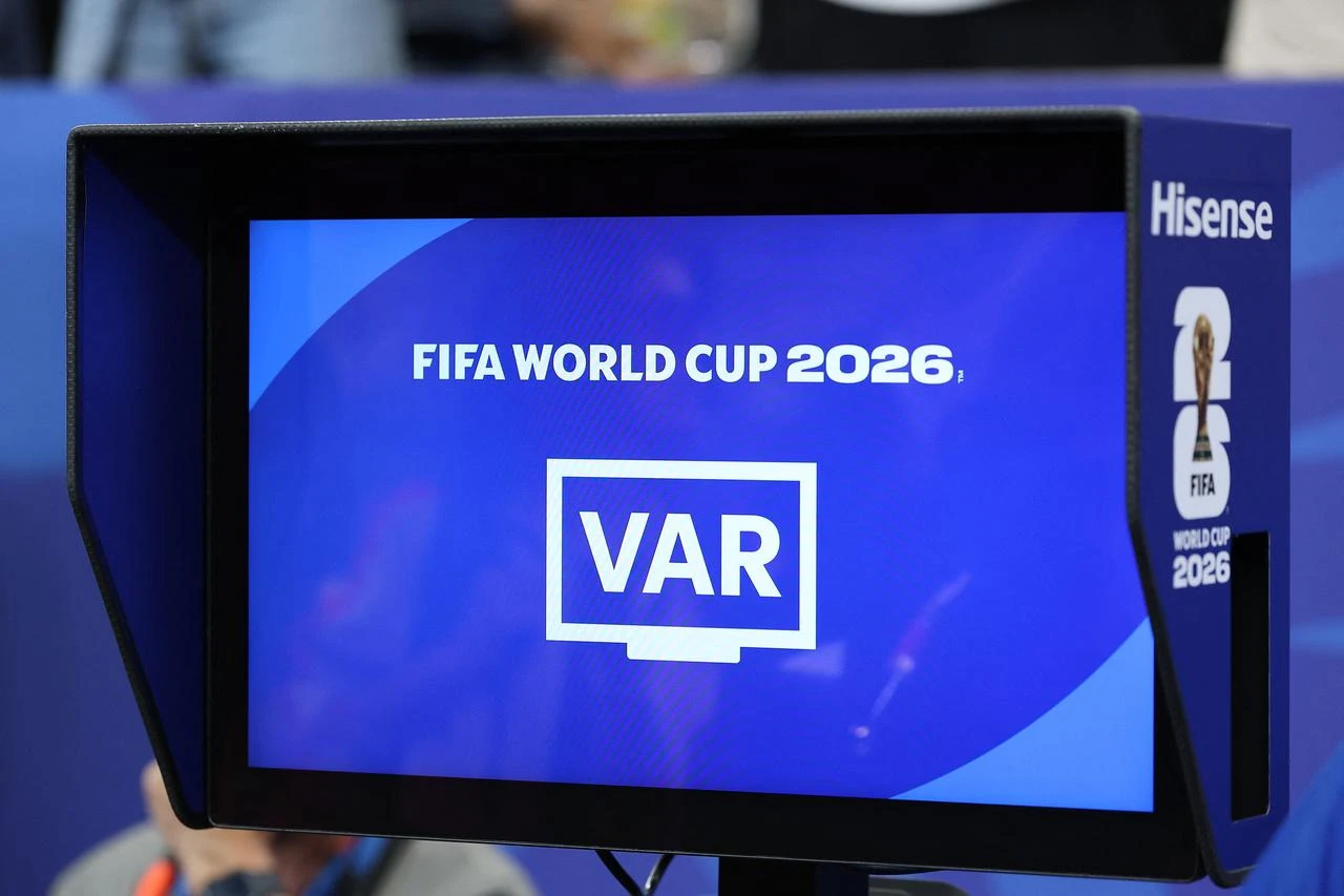The VAR Screen during the FIFA World Cup 2026 Group E match between Germany and Curacao at Houston Stadiumin in Houston, Texas, on June 14, 2026. (AFP Photo)