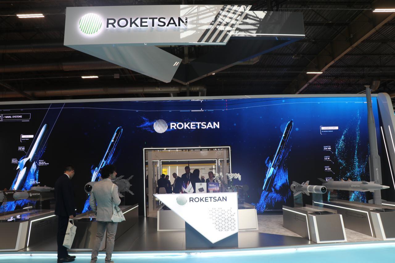 Turkish defense industry company Roketsan showcases its products during the Eurosatory international defense and security exhibition in Paris, France, June 15, 2026. (AA Photo)