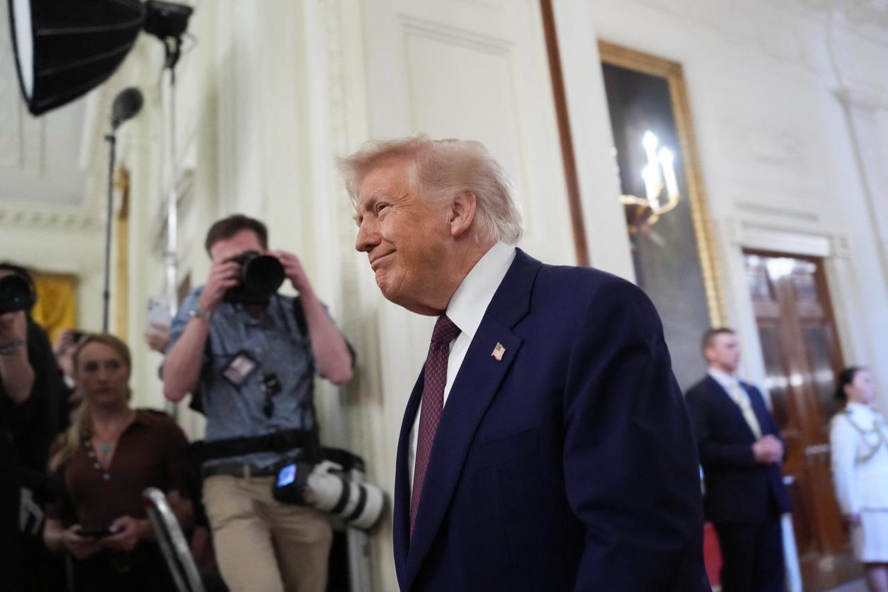 US President Donald Trump arrives for a Medal of Honor ceremony in the East Room of the White House in Washington, DC, June 18, 2026. (AFP Photo)