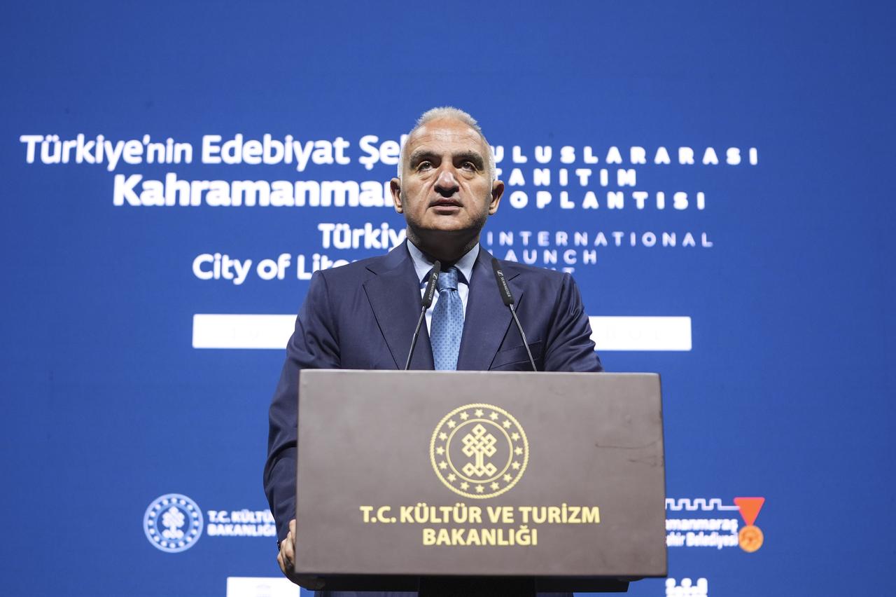 Minister stated that the UNESCO Creative Cities Network brings together cities active in crafts, folk art, design, film, gastronomy, literature, media arts and music, fostering global cultural collaboration. Istanbul, Türkiye, June 19, 2026. (AA Photo)