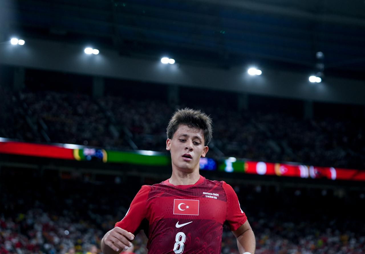 Arda Guler in action during the 2026 FIFA World Cup match between Australia and Turkiye at BC Place Stadium in Vancouver, Canada on June 13, 2026. (AA Photo)