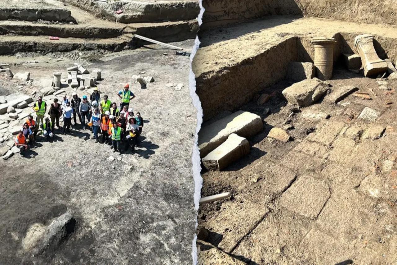 Highway works uncover ancient pre-Roman temple buried by flood in Italy
