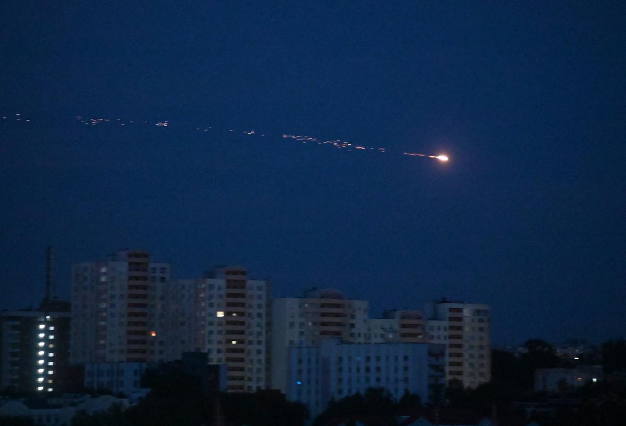 This photograph shows Russian missile strikes in Kyiv on June 2, 2026. (AFP Photo)