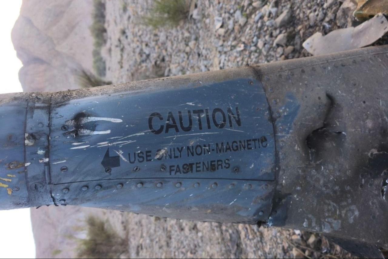Iranian state media released images of debris from a U.S. Air Force F-15E Strike Eagle fighter jet on April 3, 2026. (Photo via Tasnim News Agency)