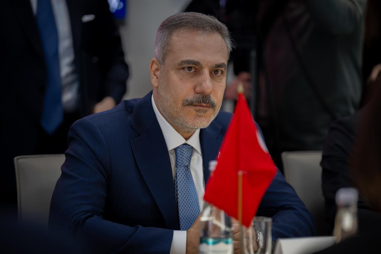 Turkish Foreign Minister Hakan Fidan meets with Russian Security Council Secretary Sergey Shoigu (not seen) during his official visit in Moscow, Russia, June 17, 2026. (AA Photo)