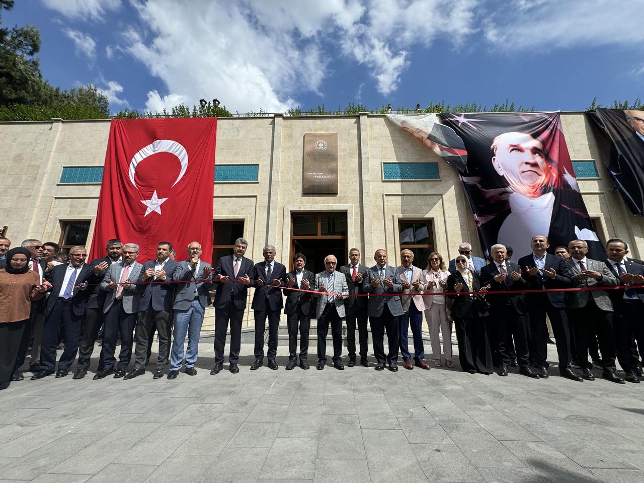 Officials gather during the opening ceremony of the Ahmet Kelesoglu Archaeology and Ethnography Museum in Ermenek, Karaman, Türkiye, June 19, 2026. (AA Photo)
