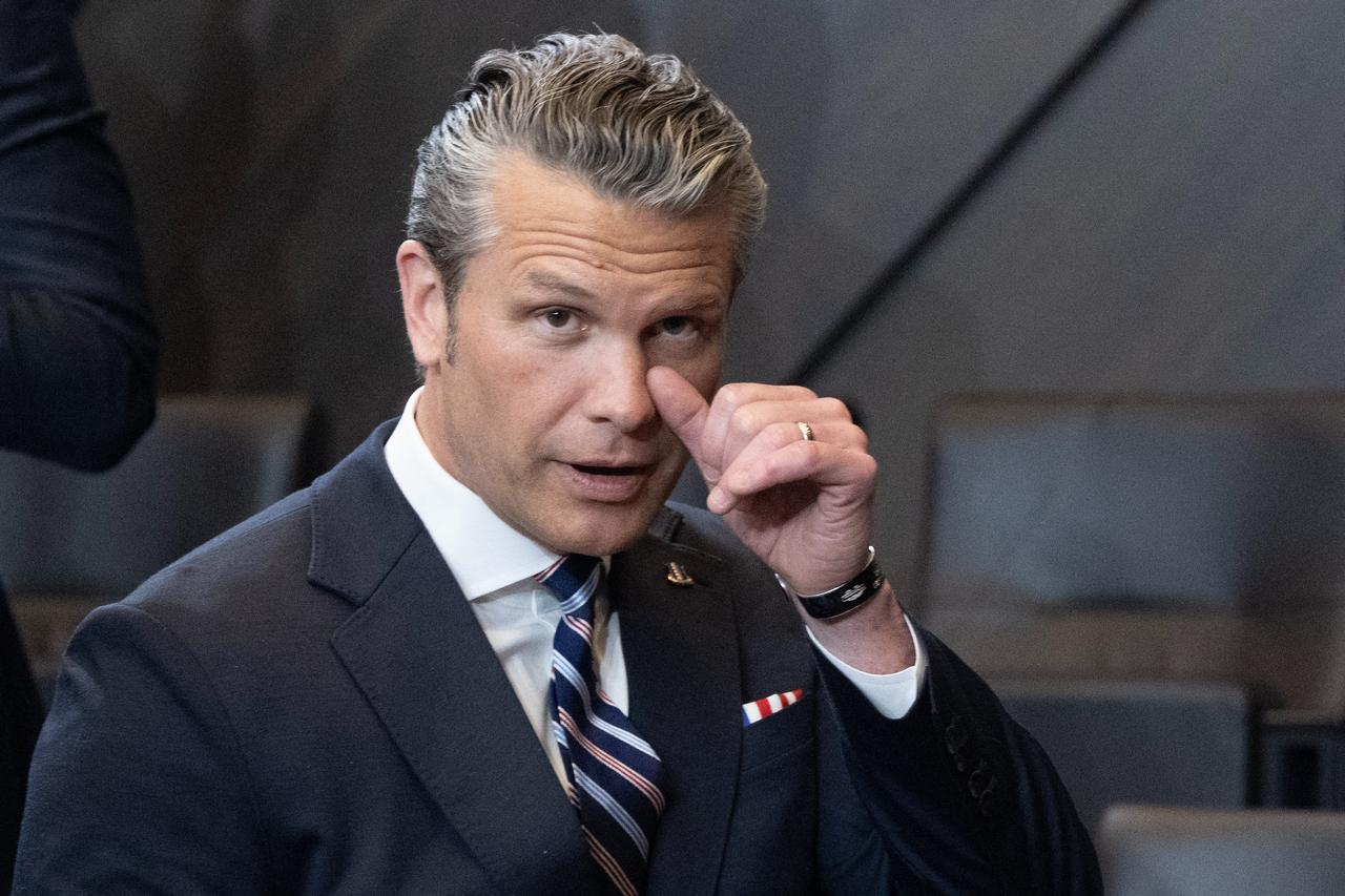 US Defense Secretary Pete Hegseth arrives to attend a NATO Defense Ministers meeting at the NATO headquarters in Brussels, June 18, 2026. (AFP Photo)