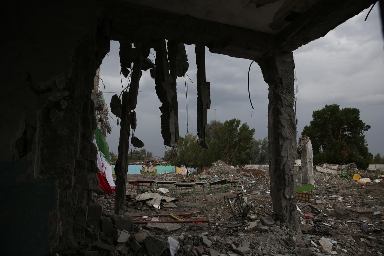The destroyed building of Shajareh Tayyebeh Primary School is seen after a US-Israel strike in Minab in Hormozgan, Iran, March 21, 2026. (AA Photo)