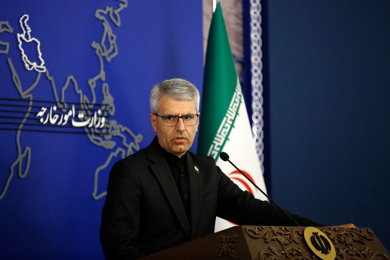 Spokesperson for the Ministry of Foreign Affairs of Iran Esmail Baghaei attends a press conference at Ministry of Foreign Affairs in Tehran, Iran, May 4, 2026. (AA Photo)