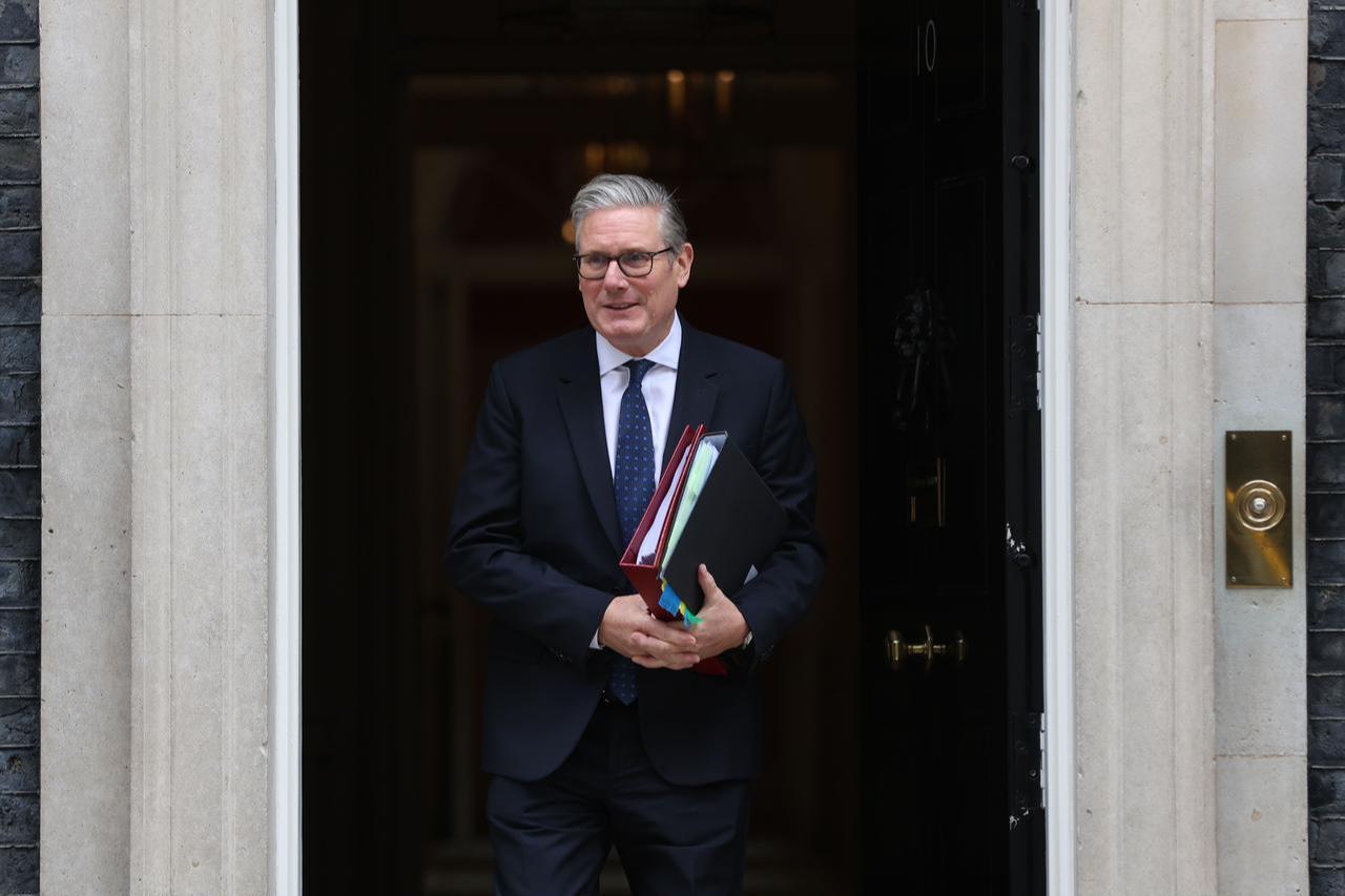 British Prime Minister Keir Starmer departs 10 Downing Street to attend the PM's Questions (PMQs) session at the House of Commons in London, June 10, 2026. (AA Photo)