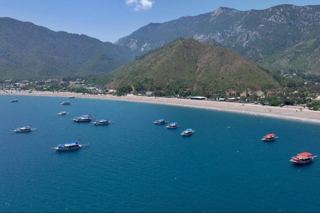 Adrasan, known for its natural beauty and historical character, is among the important tourism destinations that attract both domestic and international tourists throughout all four seasons in Antalya, Türkiye, June 13, 2026. (AA Photo)