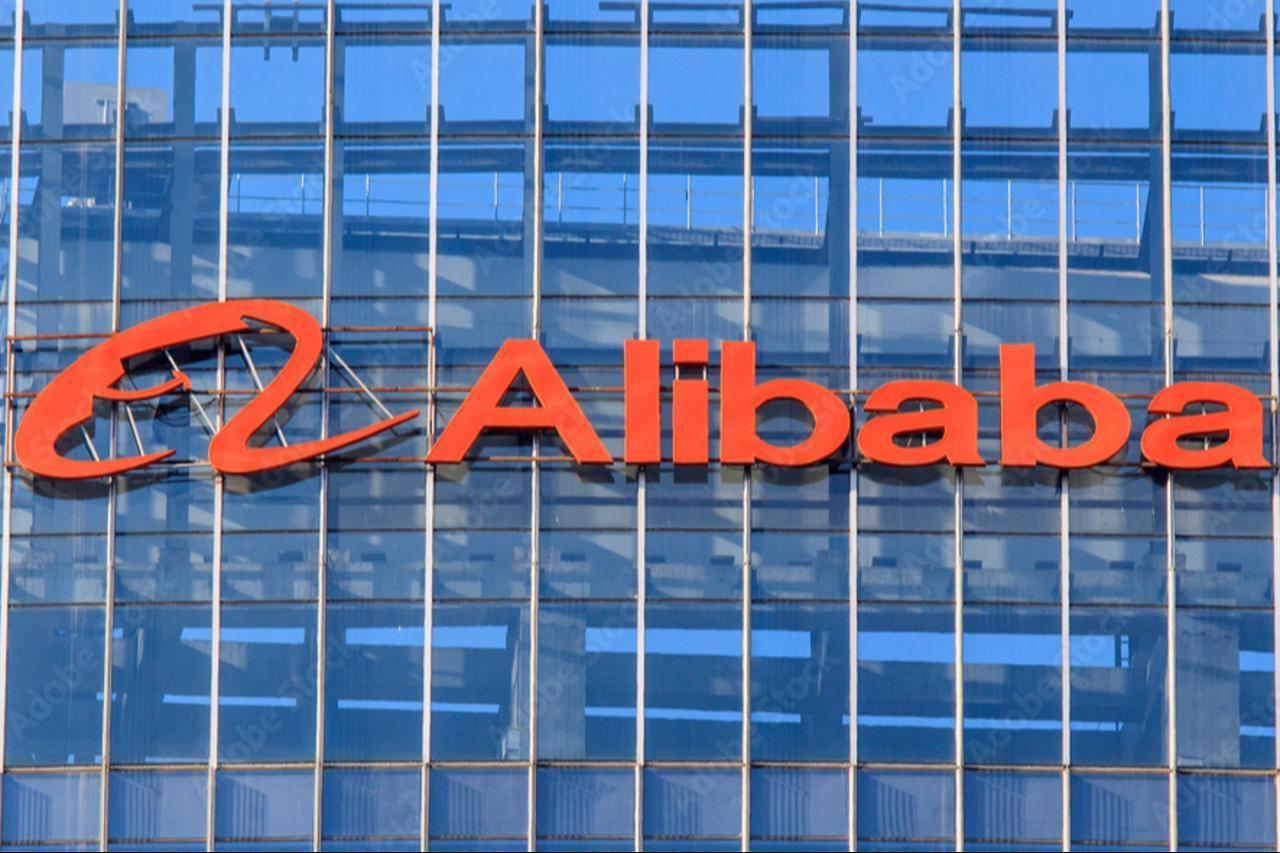 The Alibaba logo is seen on the facade of a building in Beijing, China, December 10, 2016. (Adobe Stock Photo)
