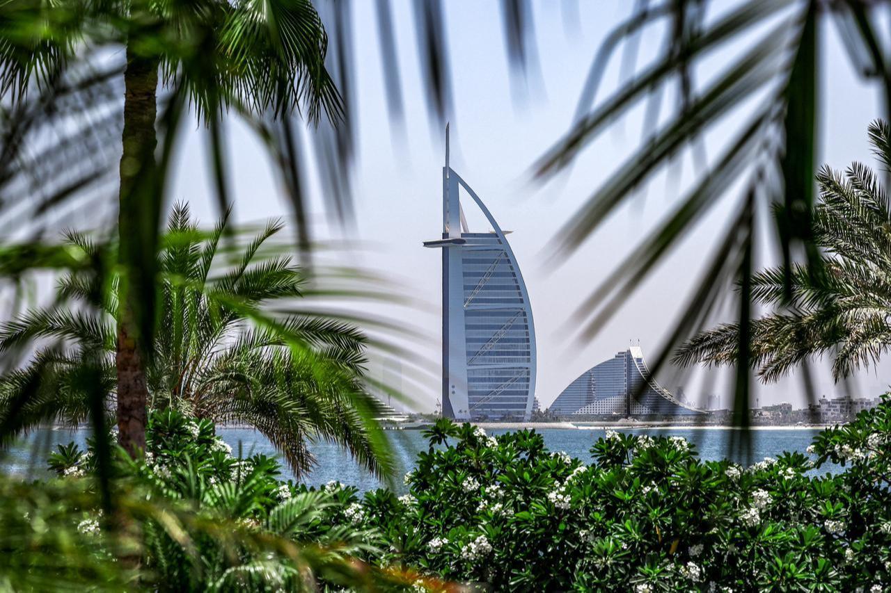 The Burj al-Arab hotel complex is pictured in Dubai on June 6, 2026. (AFP Photo)