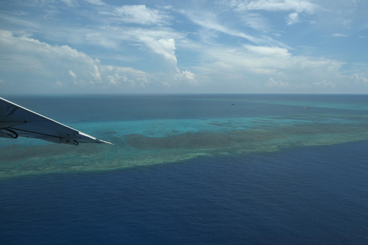 This aerial photo shows Scarborough Shoal in the disputed South China Sea, June 15, 2026. (AFP Photo)