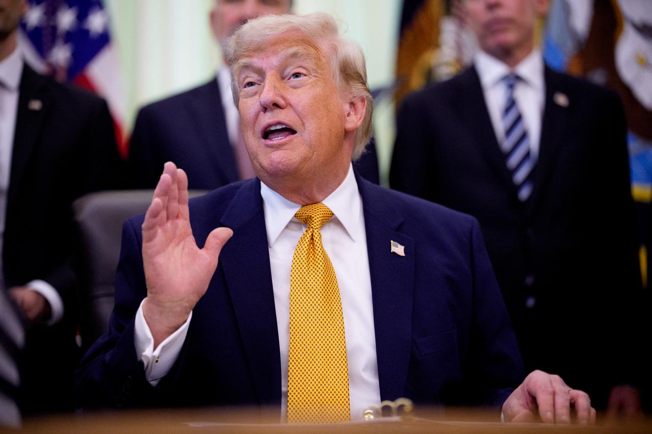 U.S. President Donald Trump speaks during an event in the Oval Office of the White House on June 22, 2026 in Washington, DC. (AFP Photo)