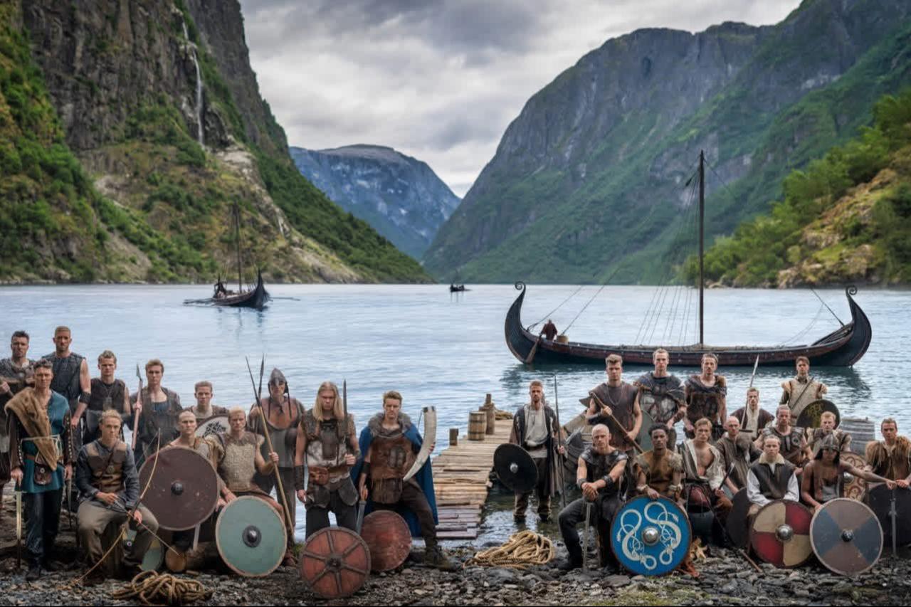 Norway national team featured in Viking-inspired photoshoot. (Photo via X/ Fotballandslaget)