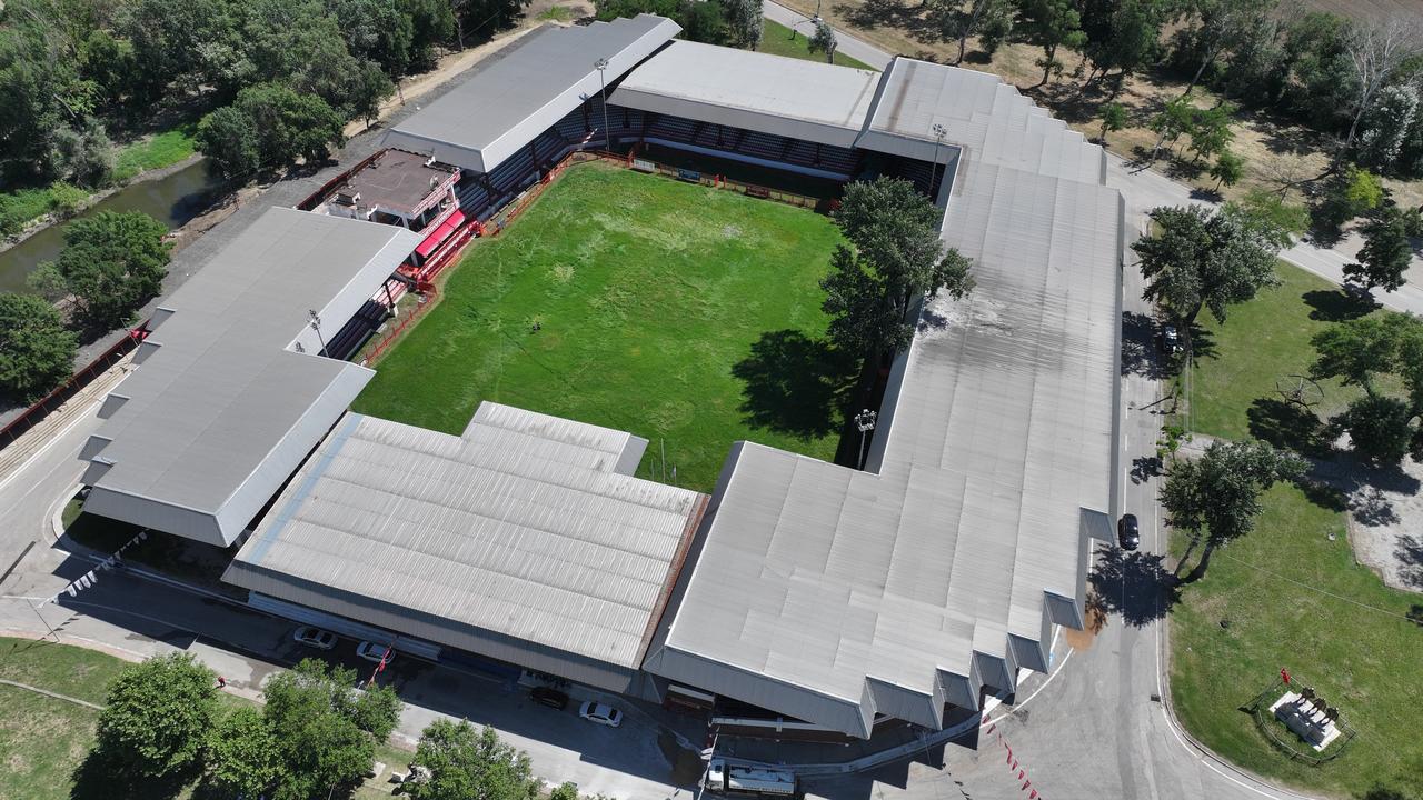 Preparations are continuing at the Sarayici Wretling Area ahead of the 665th Historical Kirkpinar Oil Wrestling Festival. Edirne, Türkiye, June 24, 2026. (AA Photo)