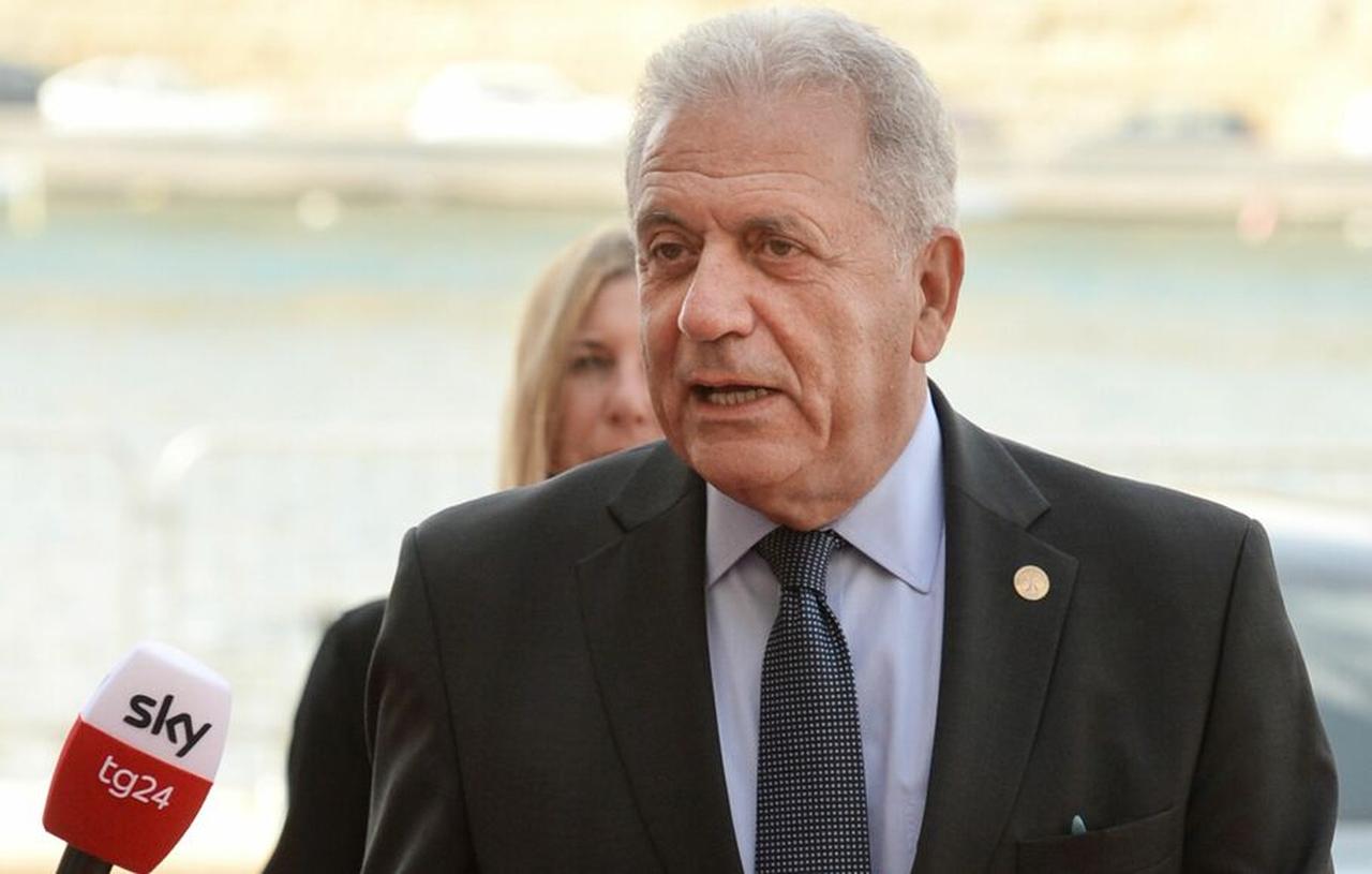 Then- European Commissioner for Migration, Dimitris Avramopoulos arrives at Fort St. Angelo in Birgu, Malta, to attend a meeting of Interior ministers from four EU countries, France, Germany, Italy and Malta on September 23, 2019. (AFP Photo)