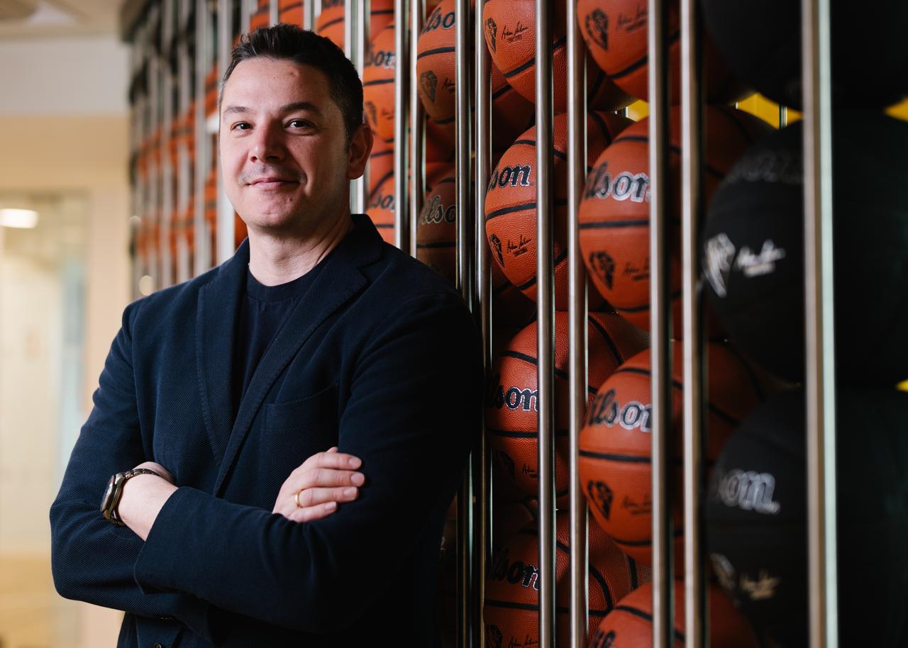 NBA Europe and Middle East Managing Director George Aivazoglou poses during an interview on the planned NBA-FIBA European league project in Istanbul, Türkiye, June 24, 2026. (AA Photo)