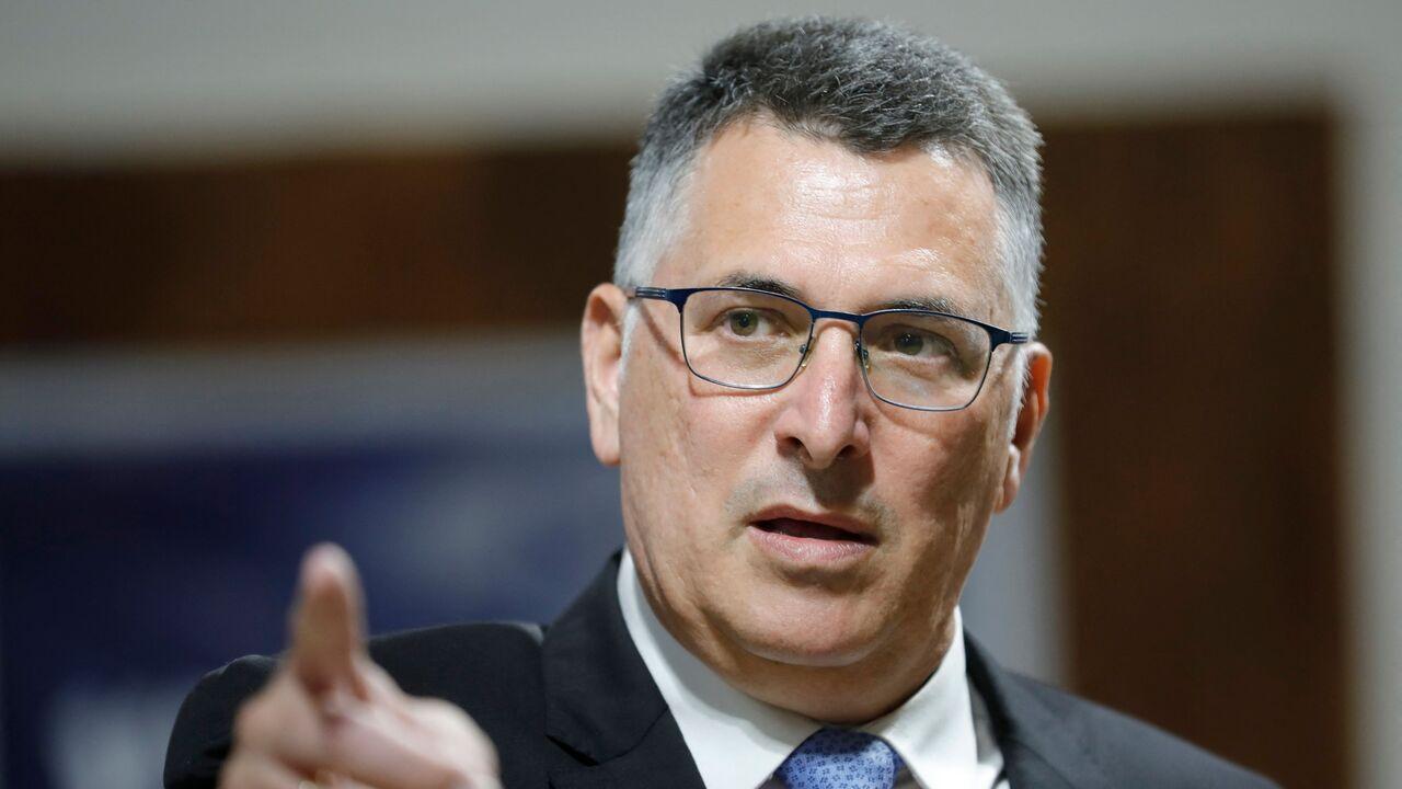Israeli Foreign Minister Gideon Saar attends a campaign event for the new centre-right "National Unity Party", or Hamahane Hamamlachti in Hebrew, in the Druze village of Hurfeish in northern Israel on October 11, 2022. (AFP Photo)