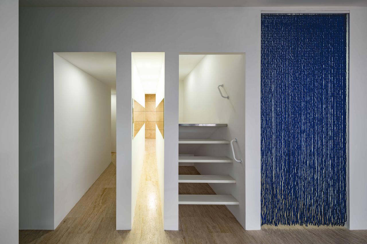 A work from Yoko Ono's "Insound and Instructure" exhibition is displayed inside Sakip Sabanci Museum in Istanbul, Türkiye. (AA Photo)