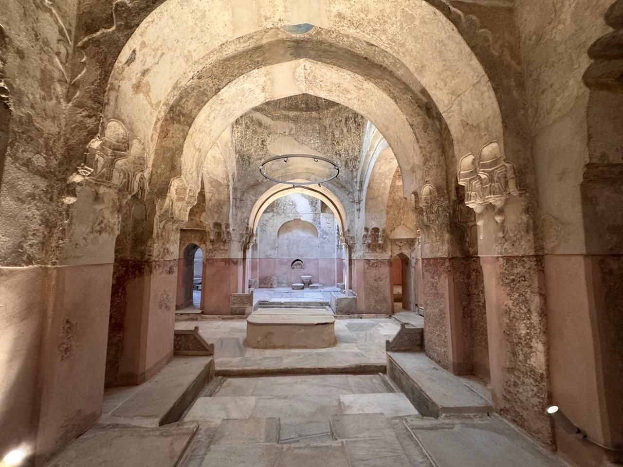 The interior of Bey Hamam in Thessaloniki, Greece. (Courtesy of Greek Culture Ministry)