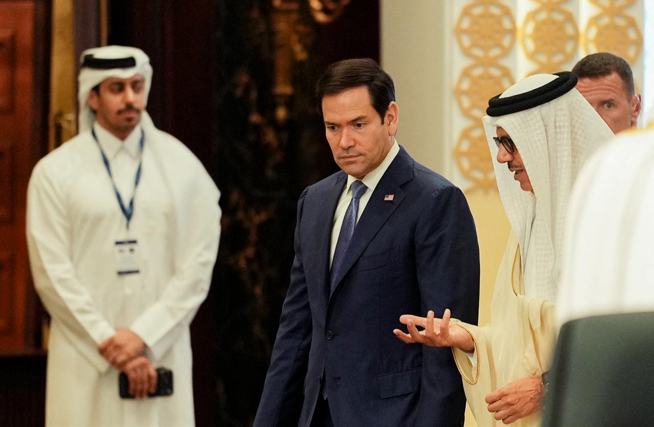US Secretary of State Marco Rubio attends a meeting with foreign ministers of the Gulf Cooperation Council Member States in Manama, June 25, 2026. (AFP Photo)