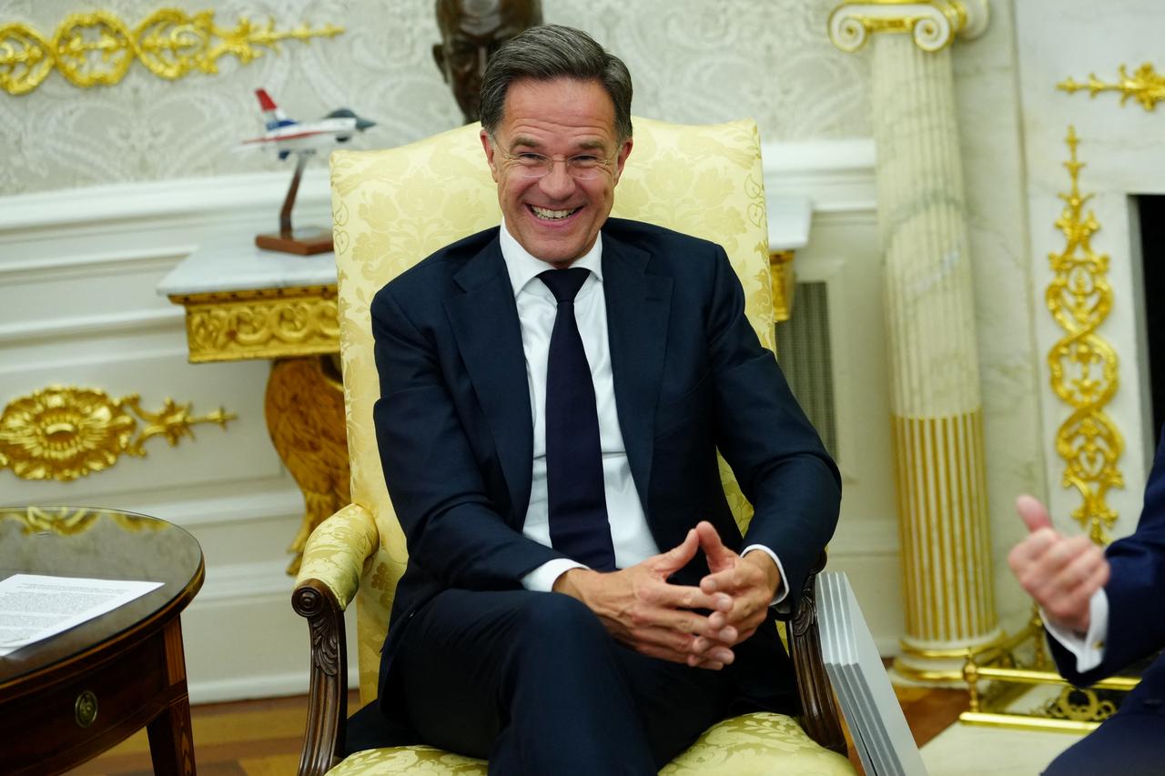 NATO Secretary General Mark Rutte attends a meeting with US President Donald Trump in the Oval Office of the White House in Washington, DC, June 24, 2026. (AFP Photo)
