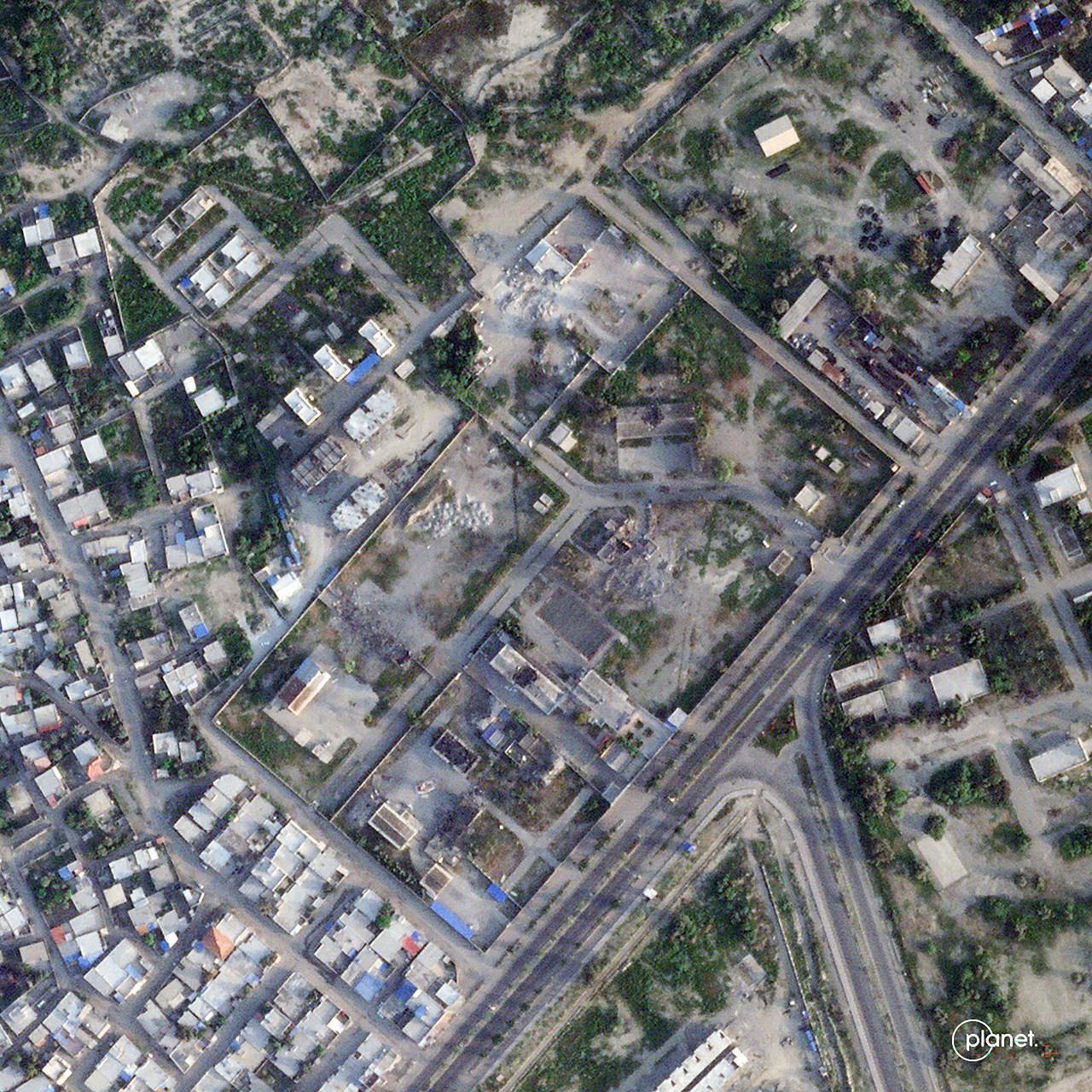 This handout satellite image shows the Shajareh Tayyebeh primary school in Minab in Iran’s Hormozgan province on March 4, 2026 after it was hit in the US-Israeli strikes. (Photo by 2026 Planet Labs PBC/AFP)