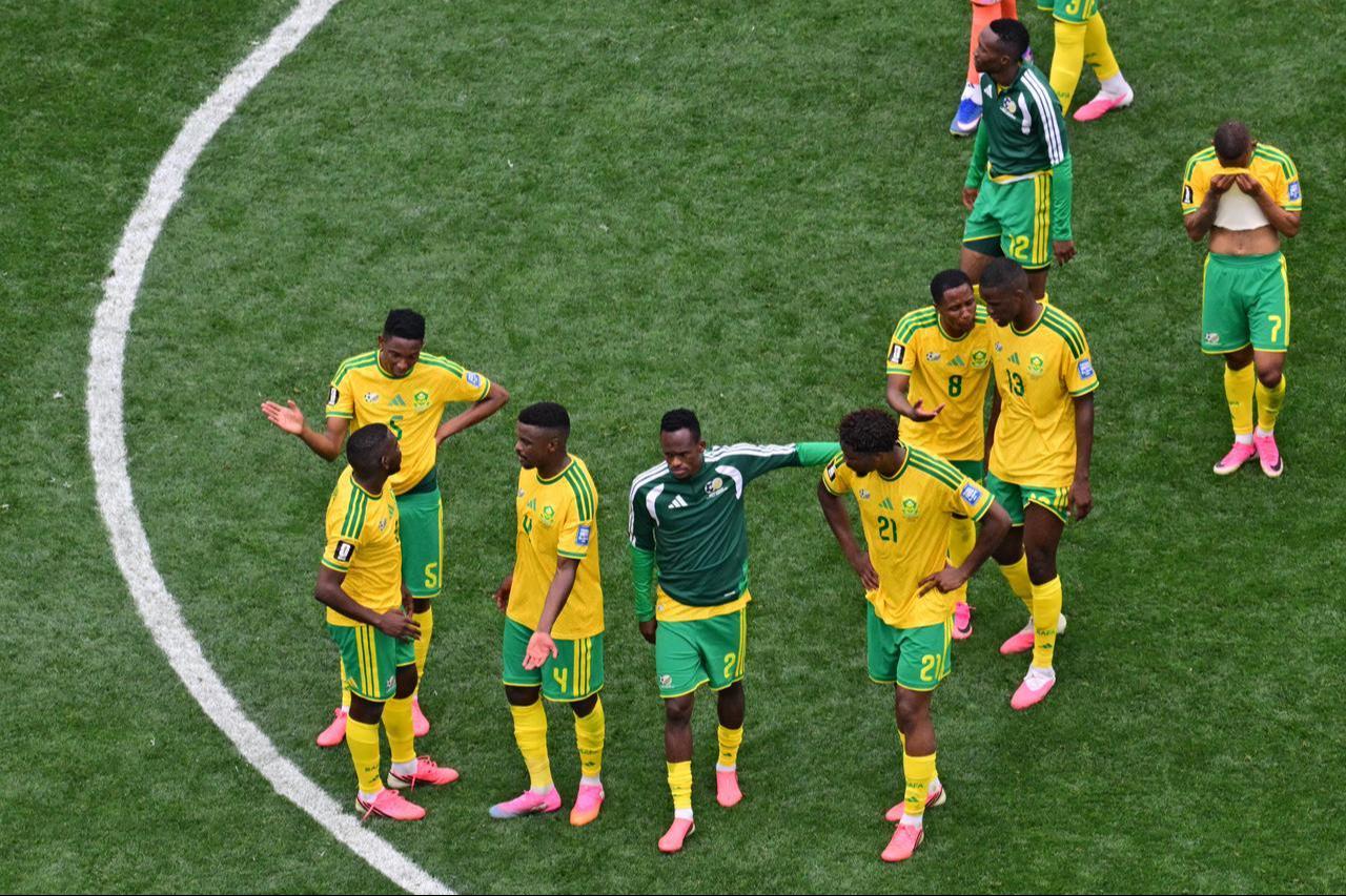 South Africa's players react after losing the 2026 World Cup round of 32 football match between South Africa and Canada at the Los Angeles Stadium in InglewoodSouth Africa's players react after losing the 2026 World Cup round of 32 football match between South Africa and Canada at the Los Angeles Stadium in Inglewood, June 28, 2026. (AFP Photo)