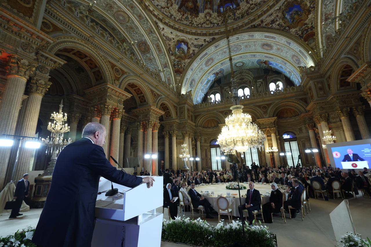 Inside Dolmabahce's Ceremonial Hall where Erdogan hosted NATO's parliamentary speakers