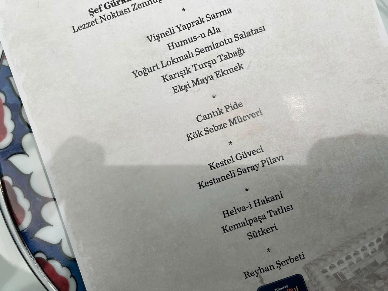 A special Bursa tasting menu prepared by Chef Gurkan Kaya for the Türkiye Culture Route Festival is displayed at Zennup 1844 in Bursa, Türkiye. (Photo by Koray Erdogan/Türkiye Today)