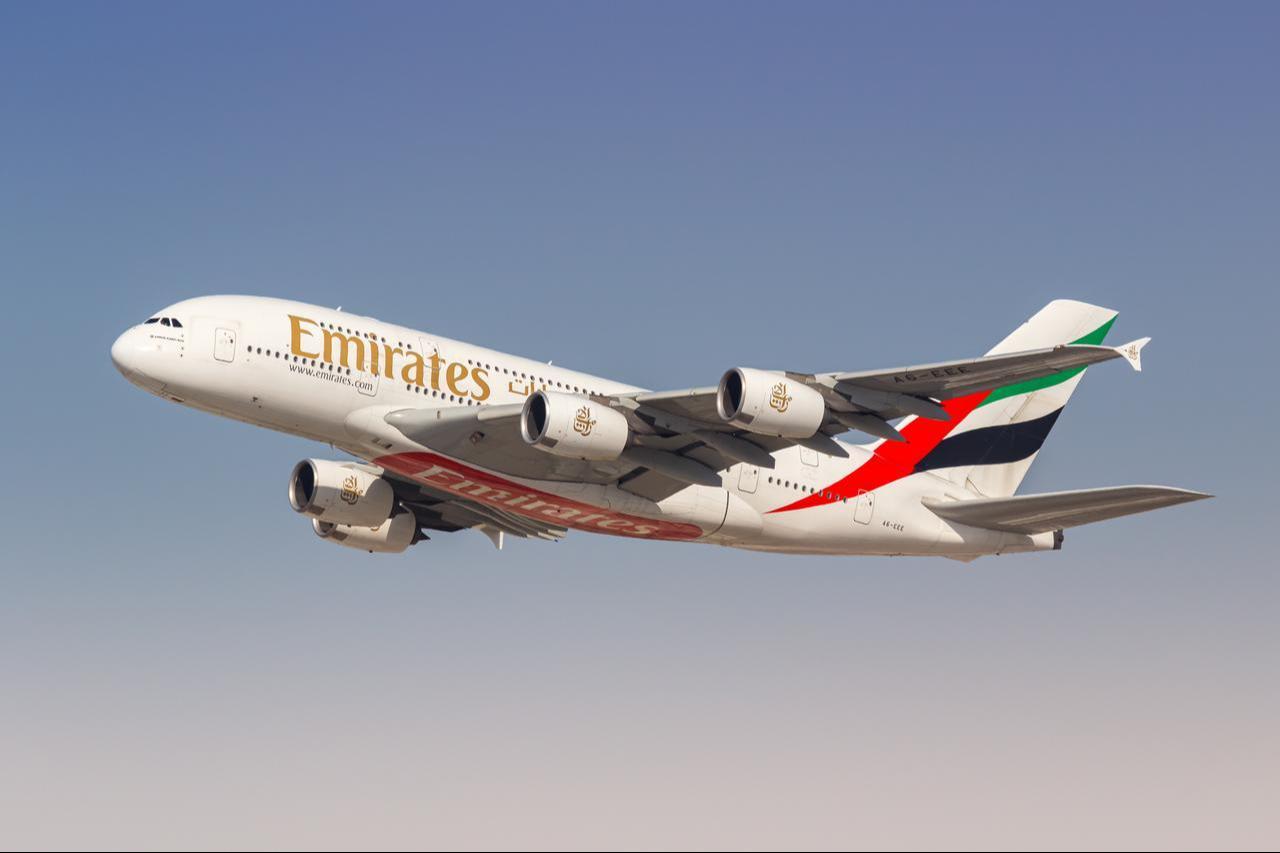 An Emirates Airbus A380-800 is seen at Dubai International Airport (DXB) in Dubai, United Arab Emirates, Feb. 17, 2024. (Adobe Stock Photo)