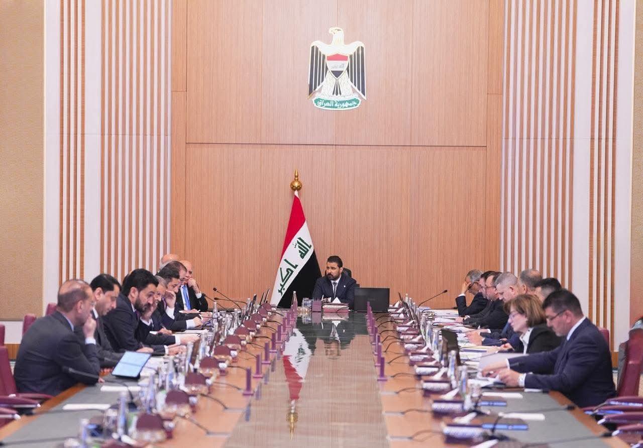 Iraqi Prime Minister Ali Falih al-Zaidi chairs a Cabinet meeting in Baghdad, Iraq. (Photo via oil.gov.iq)
