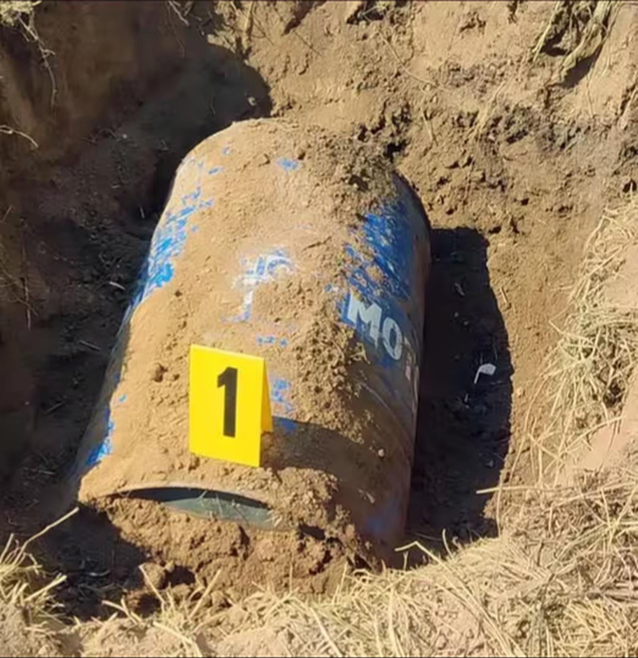 A motor oil barrel found during the investigation into the killing of Serbian crime figure Aleksandar Nesovic. (Photo via blic.rs)