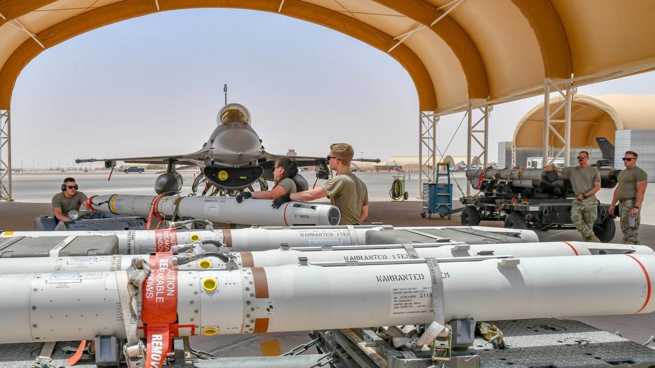 On June 11, 2022, U.S. Air Force munitions systems specialists with the 179th Expeditionary Fighter Squadron loaded AGM-88 HARM missiles onto a Block 50 F-16CM Fighting Falcon at Prince Sultan Air Base, Saudi Arabia.