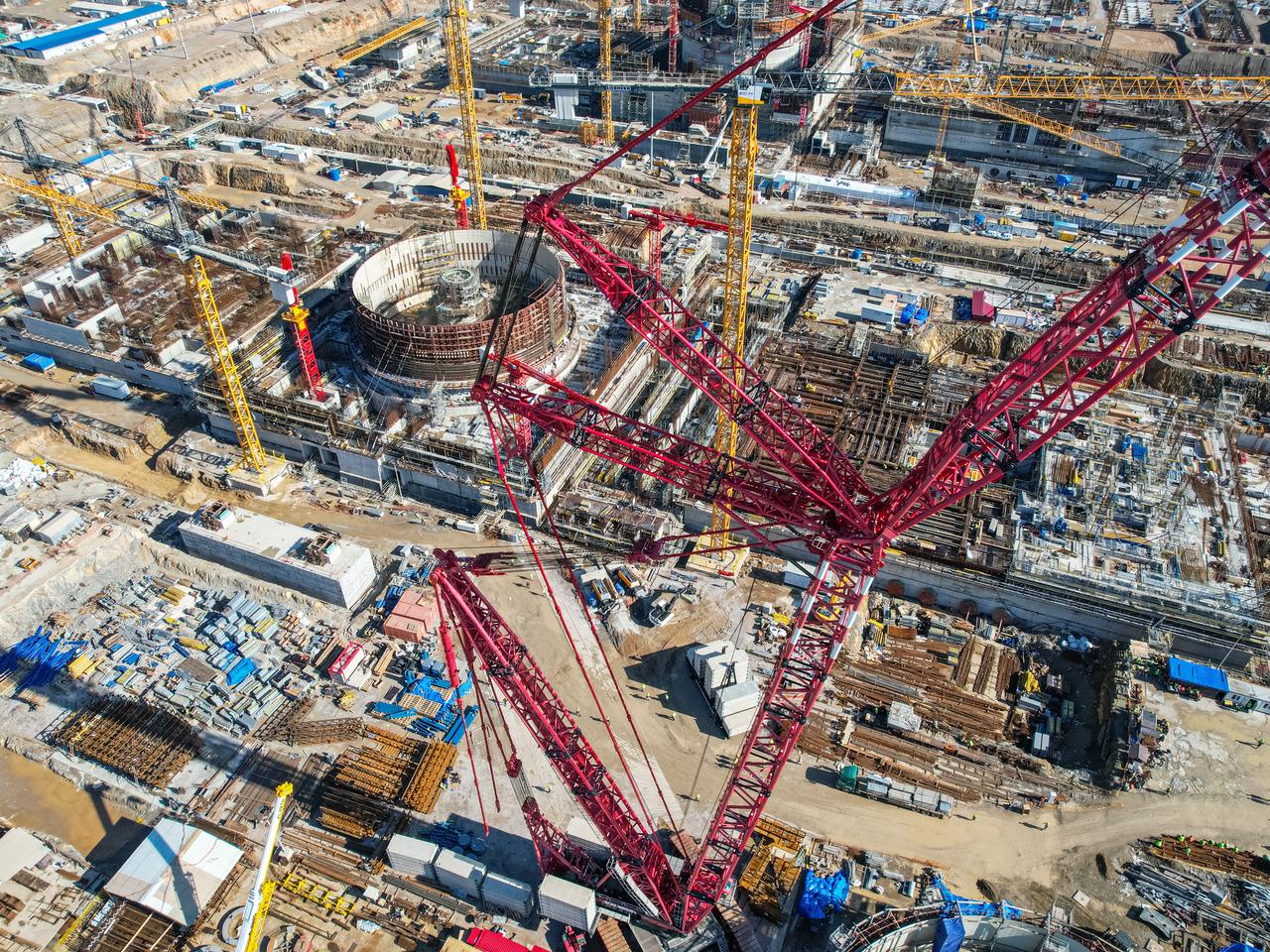 An aerial view of the Akkuyu Nuclear Power Plant under construction in Mersin, Türkiye, on May 24, 2026. (Akkuyu Nucleer PP/Handout)