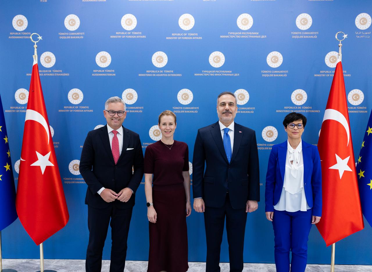 Foreign Minister Hakan Fidan (2nd R) meets with European Union (EU) High Representative for Foreign Affairs and Security Policy and Vice President of the European Commission Kaja Kallas (2nd L), EU Commissioner for Enlargement Marta Kos (R), and EU Commissioner for Home Affairs and Migration Magnus Brunner (L) in Ankara, Türkiye on June 30, 2026.  (AA Photo)