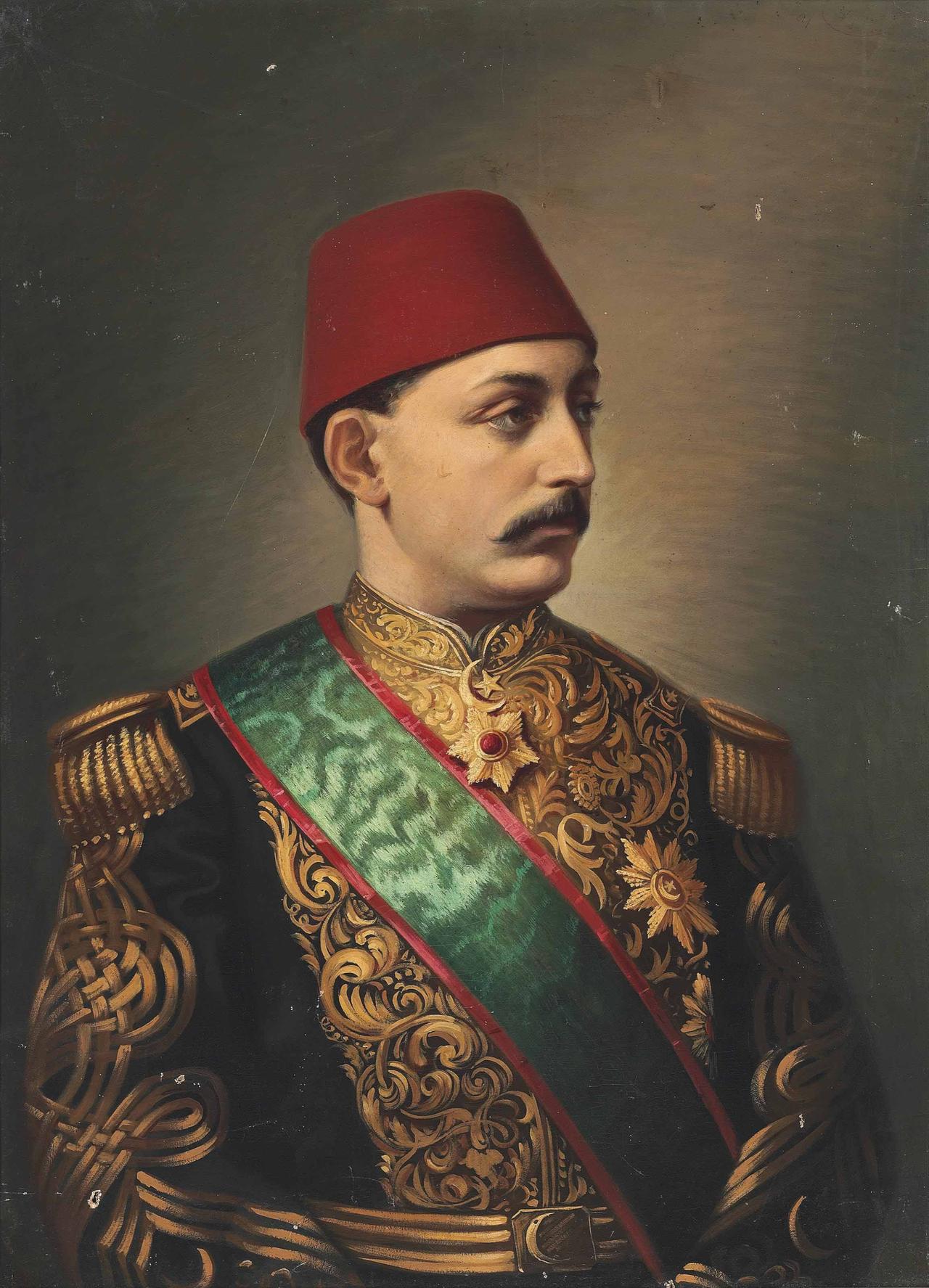 Portrait of young Sultan Murad V in Ottoman ceremonial dress, second half of the 19th century. (Photo via Topkapi Palace Museum)