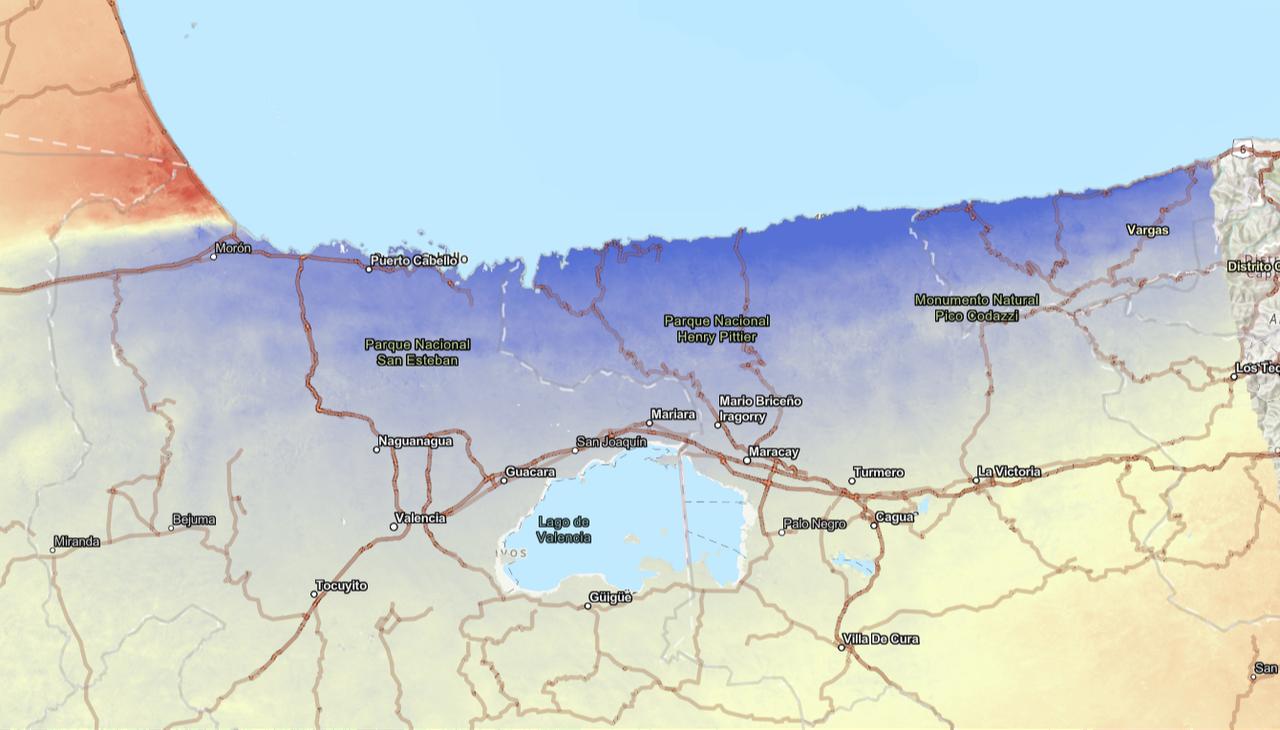 The screenshot shows the Line-of-Sight Surface Displacement Map from June 25, 2026, produced by NISAR for the Venezuela earthquakes. (Photo via gis.earthdata.nasa)