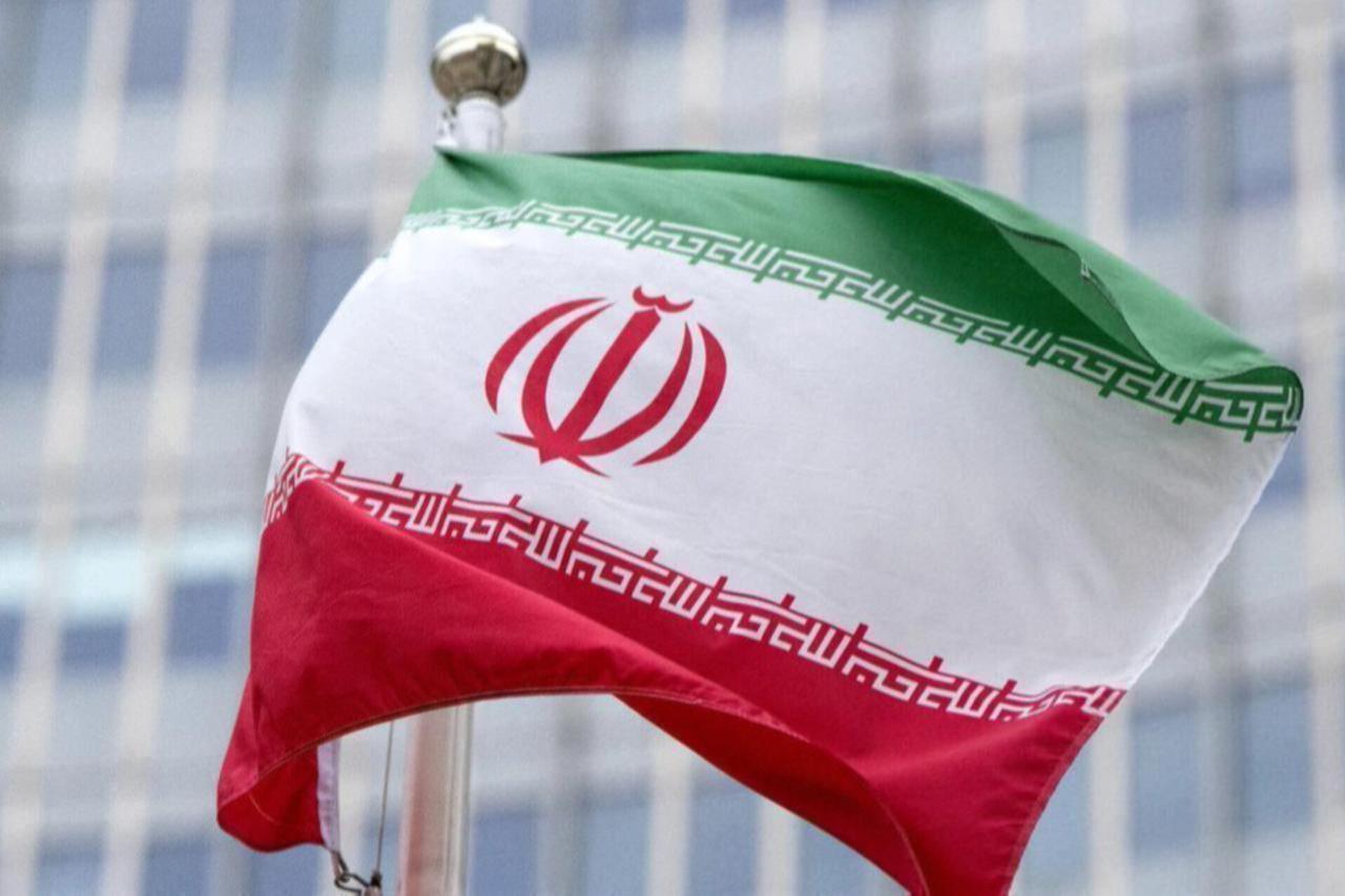 The Iranian flag outside the IAEA headquarters during the International Atomic Energy Agencys Board of Governors meeting at the agencys headquarters in Vienna, Austria, on Nov. 20, 2024. (AFP Photo)