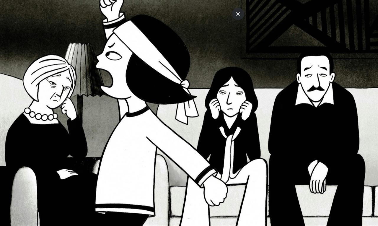 A scene from the 2007 film of Persepolis, adapted from Satrapi’s millions-selling masterpiece. (Photo via United Archives GmbH)