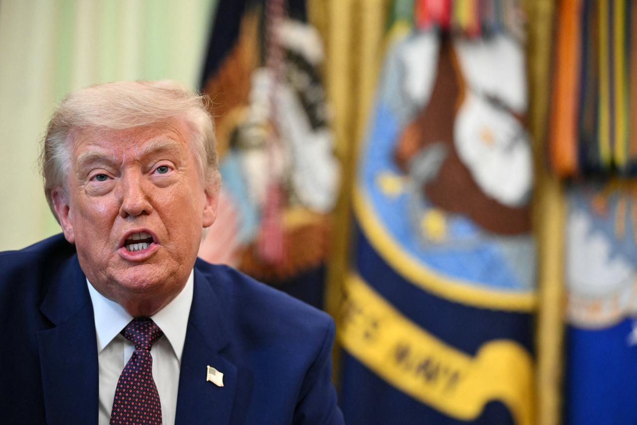 US President Donald Trump speaks to the press in the Oval Office of the White House in Washington, DC, on June 3, 2026. (AFP Photo)