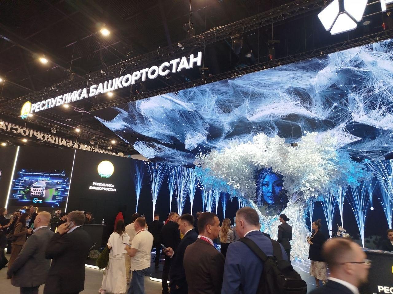 The Republic of Bashkortostan pavilion during the St. Petersburg International Economic Forum (SPIEF) (Photo by Deniz Karakullukcu/Türkiye Today)