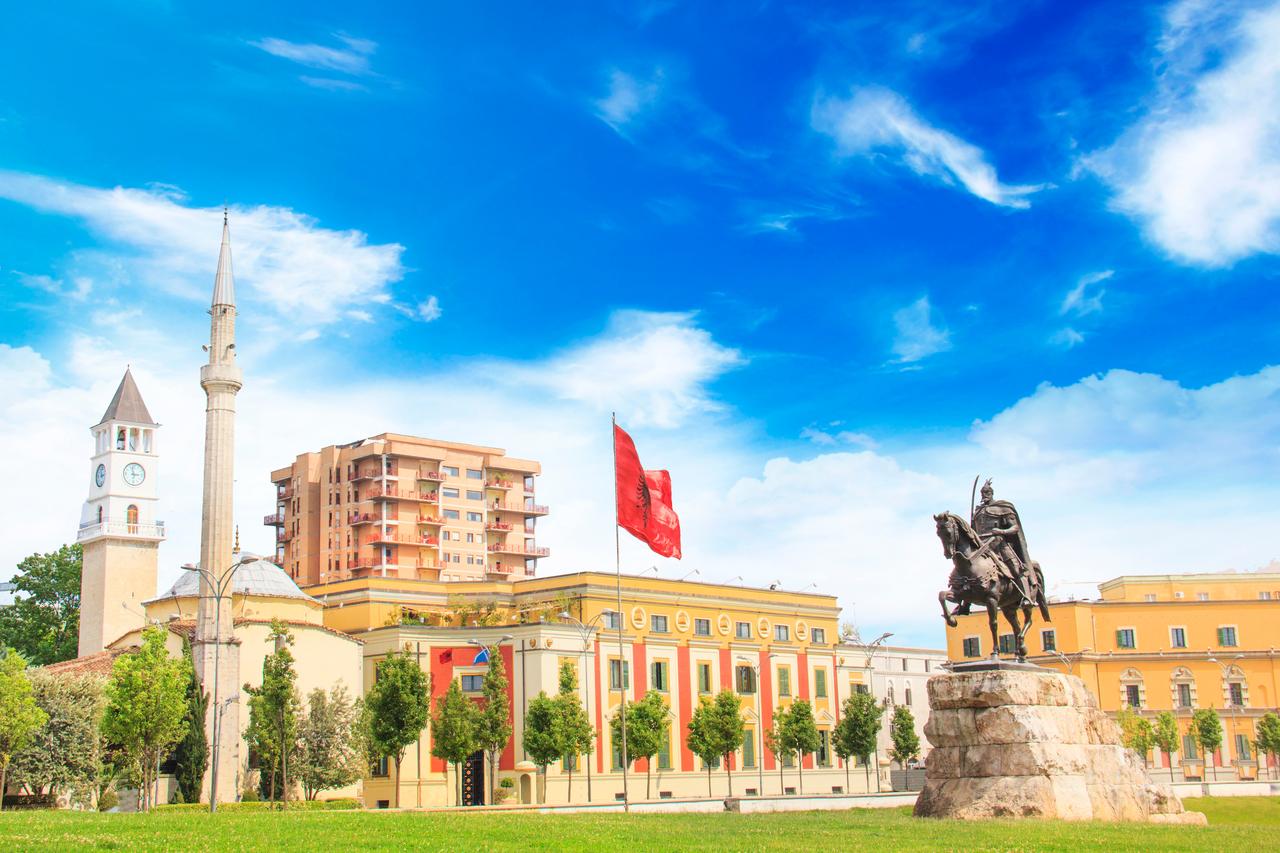 Monument to Skanderbeg in Scanderbeg Square in the center of Tirana, Albania. (Photo via Adobe Stock)