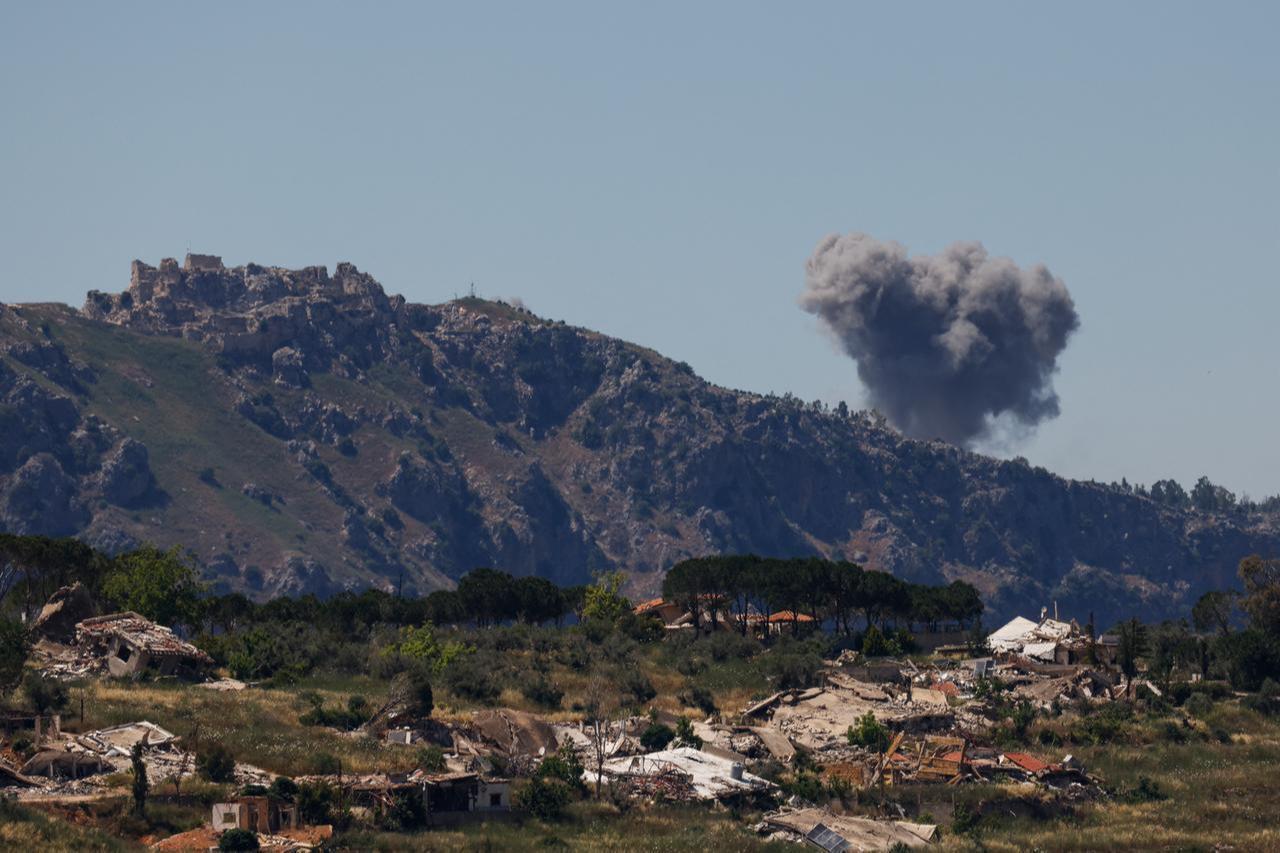 Smoke rises following Israeli bombardment in southern Lebanon close to the Beaufort Castle as seen from a position across the border in the Upper Galilee, in northern Israel on June 4, 2026. (AFP Photo)