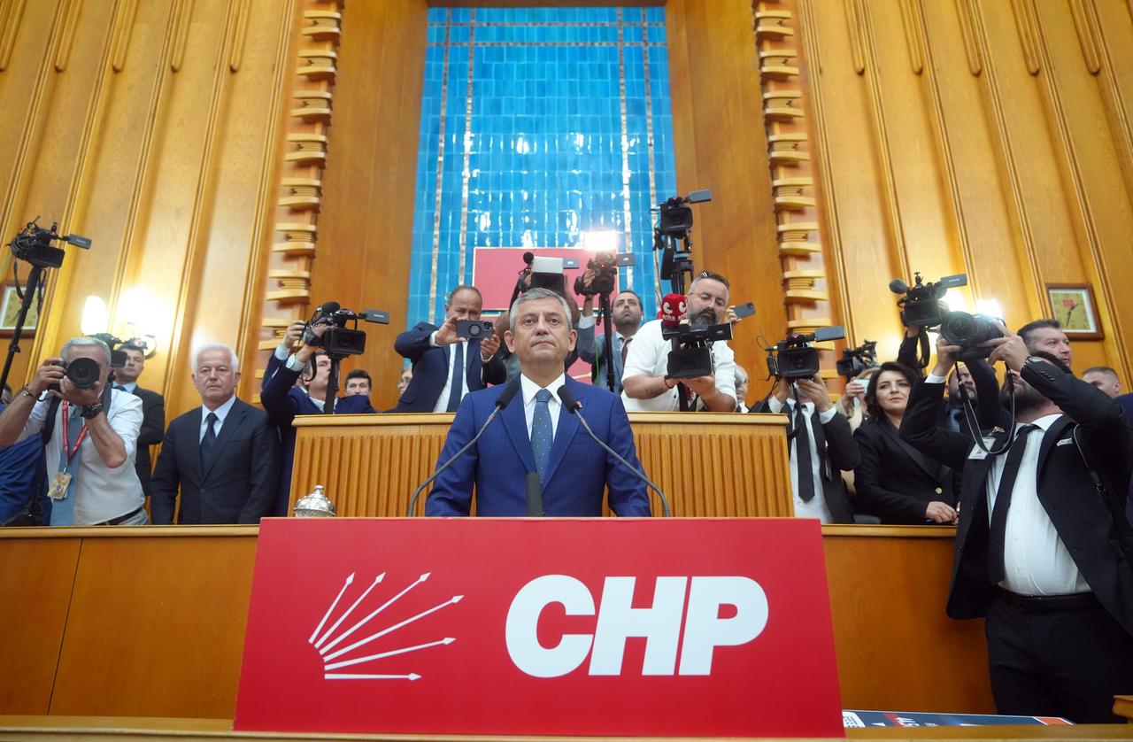 Republican People's Party (CHP) Group Chairman Ozgur Ozel speaks during the party's group meeting at the Turkish Grand National Assembly in Ankara, Türkiye June 2, 2026. (AA Photo)