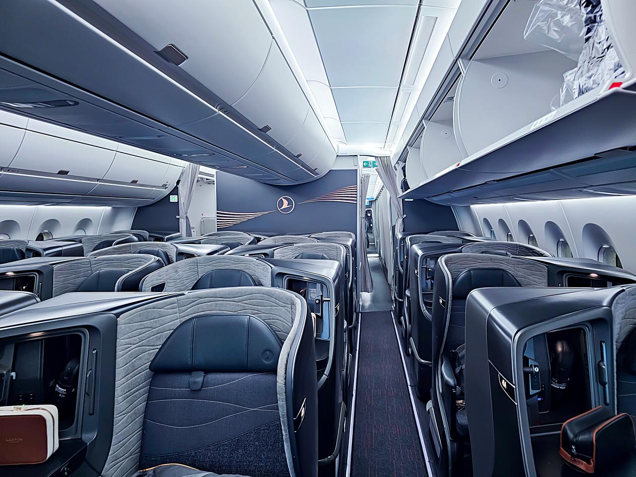 Business class seats are seen inside a Turkish Airlines aircraft in Istanbul, Türkiye, Dec. 27, 2025. (Adobe Stock Photo)